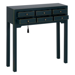 Consola Azul Madera de abeto Madera MDF 85 x 26 x 85 cm