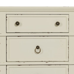 Mesita de Noche Blanco Madera de abeto DMF 51 x 32 x 66 cm