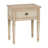 Mesita de Noche Crema Natural Madera de abeto Madera MDF 56 x 36 x 68