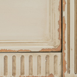 Mesita de Noche Crema Natural Madera de abeto Madera MDF 56 x 36 x 68