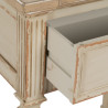 Mesita de Noche Crema Natural Madera de abeto Madera MDF 56 x 36 x 68