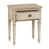 Mesita de Noche Crema Natural Madera de abeto Madera MDF 56 x 36 x 68