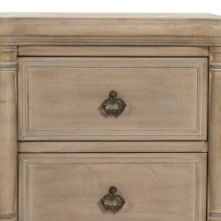 Mesita de Noche Natural Madera de abeto Madera MDF 48 x 38 x 56 cm