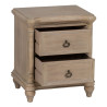Mesita de Noche Natural Madera de abeto Madera MDF 48 x 38 x 56 cm