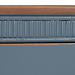 Mesita de Noche Azul Natural Madera de abeto Madera MDF 50 x 38 x 72 c