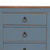 Mesita de Noche Azul Natural Madera de abeto Madera MDF 50 x 38 x 72 c