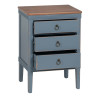 Mesita de Noche Azul Natural Madera de abeto Madera MDF 50 x 38 x 72 c