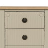 Mesita de Noche Crema Natural Madera de abeto Madera MDF 48 x 36 x 61