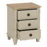 Mesita de Noche Crema Natural Madera de abeto Madera MDF 48 x 36 x 61