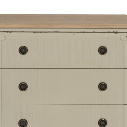 Cajonera Crema Natural Madera de abeto Madera MDF 80 x 38 x 73 cm