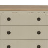 Cajonera Crema Natural Madera de abeto Madera MDF 80 x 38 x 73 cm