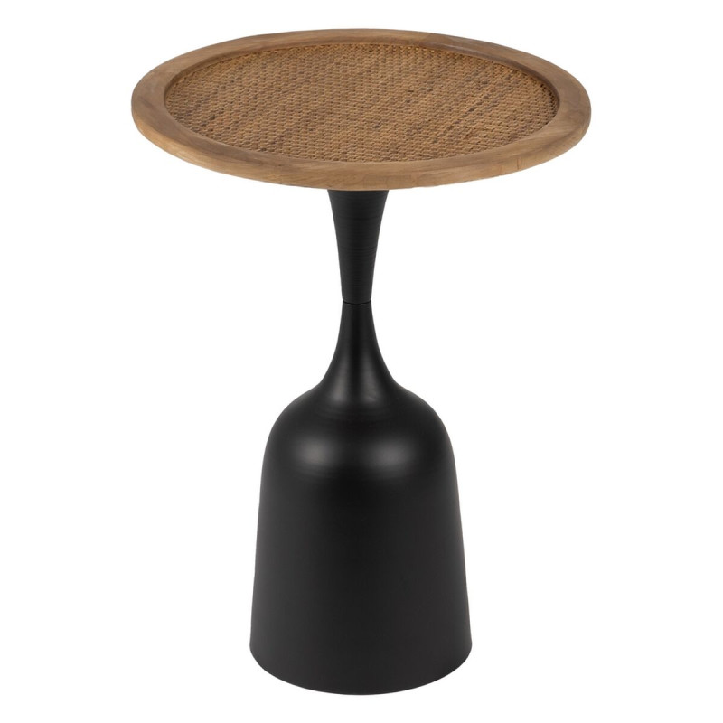 Mesa auxiliar Negro Dorado Hierro 40 x 40 x 52 cm Mesa auxiliar Negro Dorado Hierro 40 x 40 x 52 cm