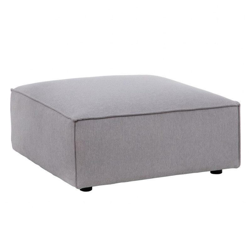 Puff Gris claro Madera Pluma Foam 94 x 94 x 44 cm Moderno Modular Puff Gris claro Madera Pluma Foam 94 x 94 x 44 cm Moderno Modular