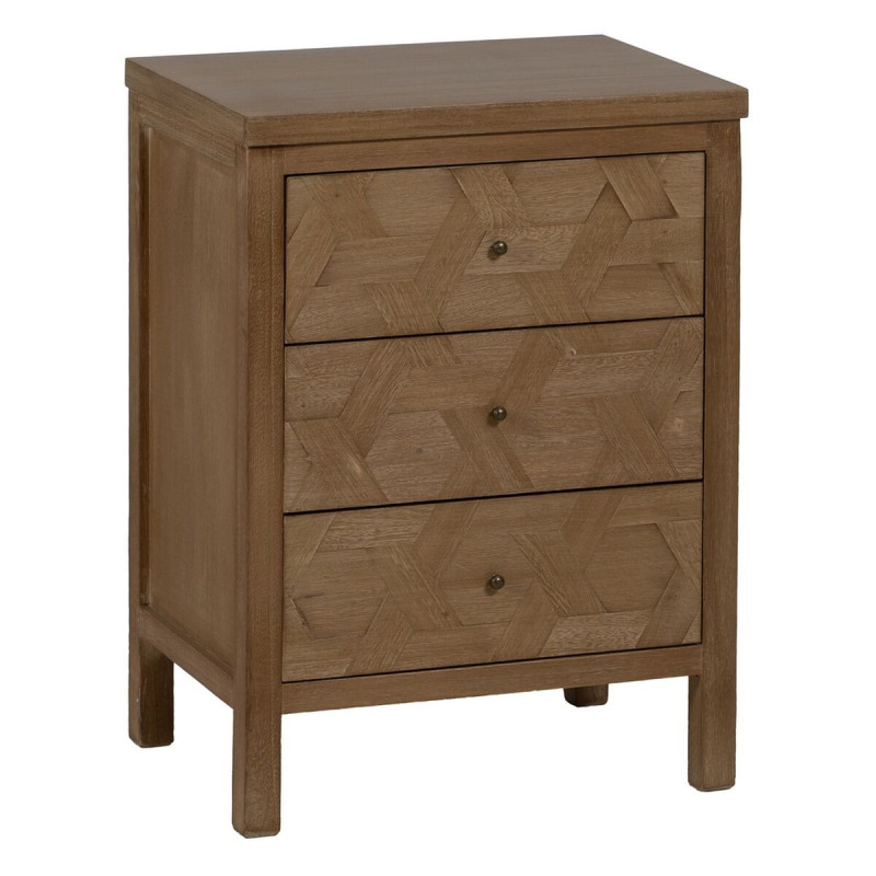 Mesita de Noche BRAYAN Natural Madera de Paulonia 48 x 35 x 66 cm Mesita de Noche BRAYAN Natural Madera de Paulonia 48 x 35 x 66 cm