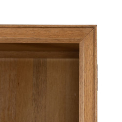 Vitrina MARIGNI Negro Natural Cristal Hierro Madera MDF 84,5 x 42,5 x