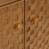 Vitrina MARIGNI Negro Natural Cristal Hierro Madera MDF 84,5 x 42,5 x