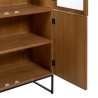 Vitrina MARIGNI Negro Natural Cristal Hierro Madera MDF 84,5 x 42,5 x