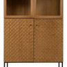 Vitrina MARIGNI Negro Natural Cristal Hierro Madera MDF 84,5 x 42,5 x
