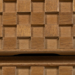 Mesita de Noche MARIGNI Negro Natural Hierro Madera de fresno Madera M
