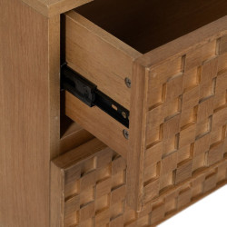 Mesita de Noche MARIGNI Negro Natural Hierro Madera de fresno Madera M
