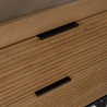 Vitrina ORLEANS Negro Natural Cristal Hierro Madera MDF 61 x 40 x 196