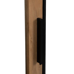 Vitrina ORLEANS Negro Natural Cristal Hierro Madera MDF 61 x 40 x 196
