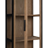 Vitrina ORLEANS Negro Natural Cristal Hierro Madera MDF 61 x 40 x 196