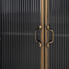 Vitrina BRICK Negro Dorado Cristal Hierro 58 x 40 x 150 cm