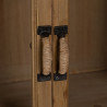 Vitrina Natural Cristal Madera de abeto 72 x 39 x 175 cm