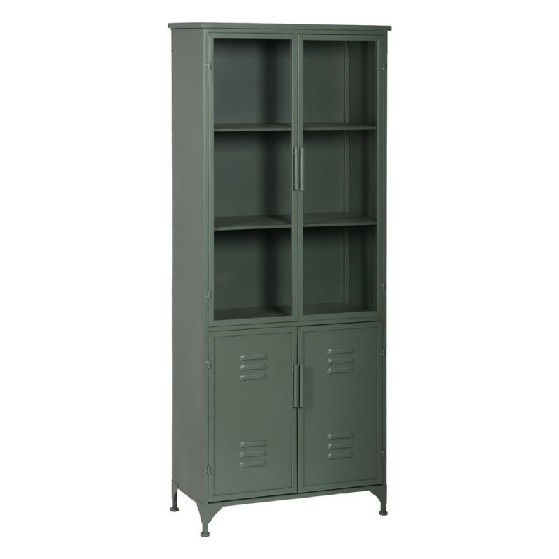 Vitrina con Doble Puerta de Cristal Menta Cristal Hierro 72 x 35 x 178