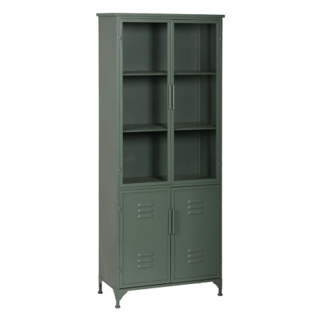Vitrina con Doble Puerta de Cristal Menta Cristal Hierro 72 x 35 x 178