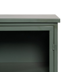 Vitrina con Doble Puerta de Cristal Menta Cristal Hierro 72 x 35 x 178