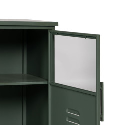 Vitrina con Doble Puerta de Cristal Menta Cristal Hierro 72 x 35 x 178