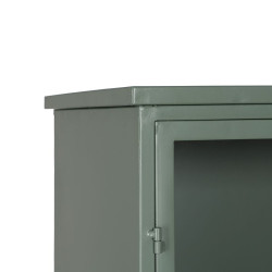 Vitrina con Doble Puerta de Cristal Menta Cristal Hierro 72 x 35 x 178