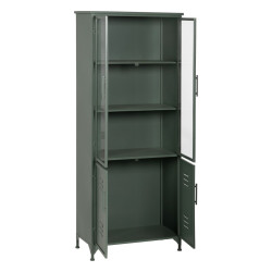 Vitrina con Doble Puerta de Cristal Menta Cristal Hierro 72 x 35 x 178