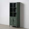 Vitrina con Doble Puerta de Cristal Menta Cristal Hierro 72 x 35 x 178