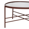 Mesa de Centro Teja Cristal Hierro 78 x 68 x 37 cm