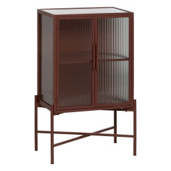 Vitrina con Doble Puerta de Cristal Teja Cristal Hierro 70 x 36 x 143