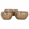 Set de Maceteros Alexandra House Living Dorado Hierro 37 x 18 x 38 cm
