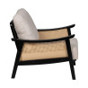 Sillón Negro Beige Polietileno Madera de caucho Madera MDF Foam 100 %
