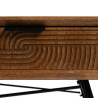 Mesa de Centro LAGOM Negro Natural Hierro Madera de caucho 120 x 60 x
