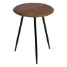 Mesa auxiliar LAGOM Negro Natural Hierro Madera de caucho 40 x 40 x 50