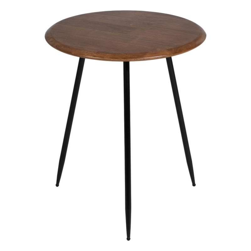 Mesa auxiliar LAGOM Negro Beige Hierro Madera de caucho 50 x 50 x 60 c Mesa auxiliar LAGOM Negro Beige Hierro Madera de caucho 50 x 50 x 60 c