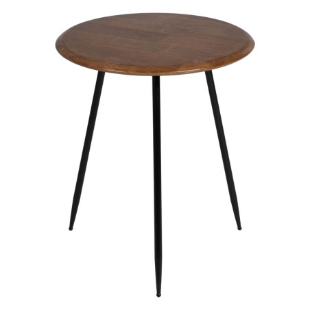 Mesa auxiliar LAGOM Negro Beige Hierro Madera de caucho 50 x 50 x 60 c