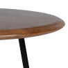 Mesa auxiliar LAGOM Negro Beige Hierro Madera de caucho 50 x 50 x 60 c