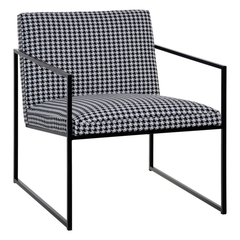 Sillón Blanco Negro 65 x 85 x 73 cm Sillón Blanco Negro 65 x 85 x 73 cm