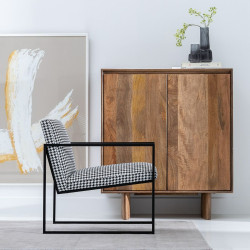 Sillón Blanco Negro 65 x 85 x 73 cm