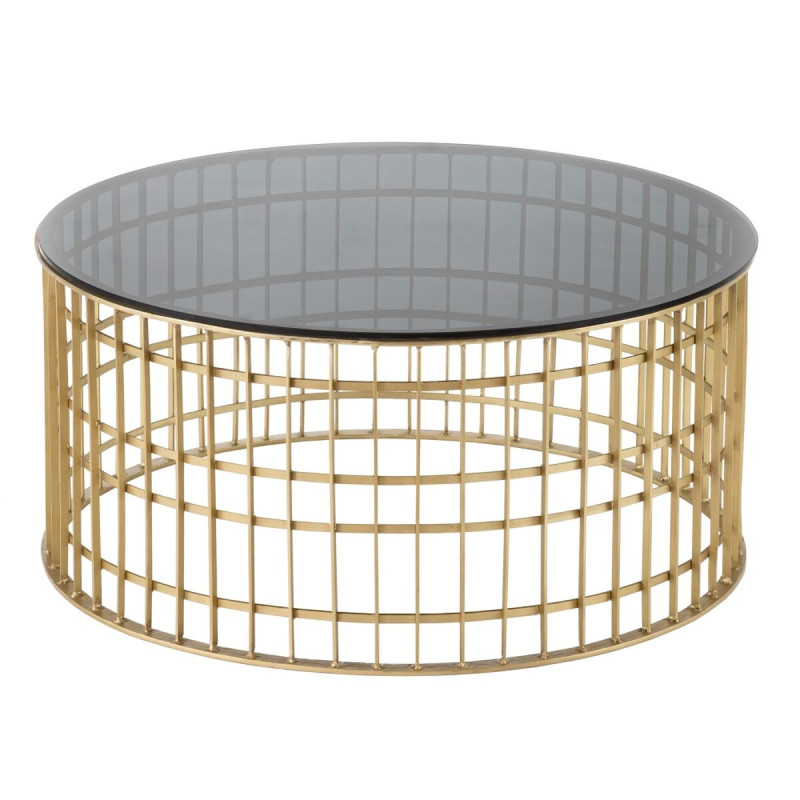 Mesa de Centro Negro Dorado 91 x 91 x 43 cm Mesa de Centro Negro Dorado 91 x 91 x 43 cm