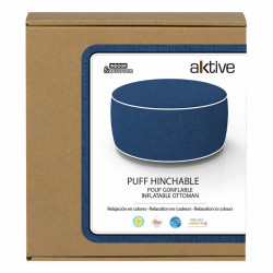 Puff Hinchable Aktive Azul marino Clásico 53 x 23 x 53 cm (4 Unidades