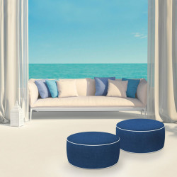 Puff Hinchable Aktive Azul marino Clásico 53 x 23 x 53 cm (4 Unidades